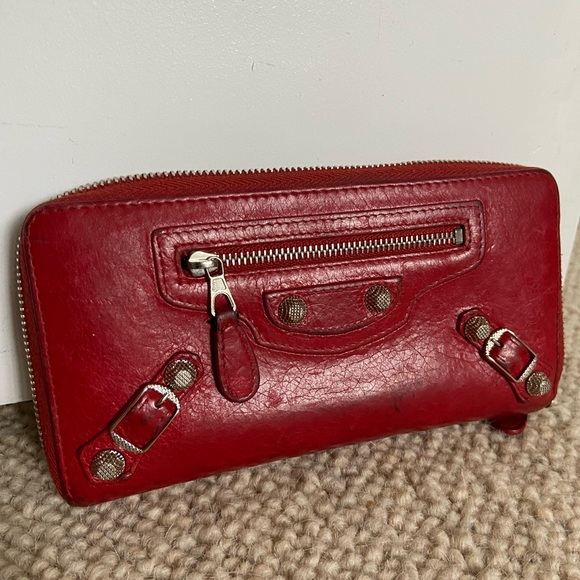 BALENCIAGA red full zip wallet - Picture 8 of 8